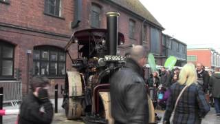 Steam Roller Traction Engine at Gloucester Quays Christmas Fair 22112015 [upl. by Galven742]