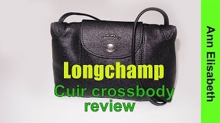 Longchamp Le Pliage Cuir Crossbody bag review [upl. by Chan]