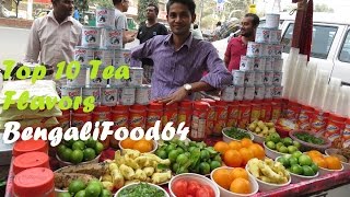 Amazing tea stall  10 types of flavored tea  Street food of Dhaka Panthpath  Bengalifood64 [upl. by Merline260]