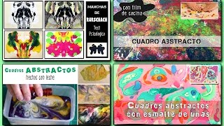 4 técnicas para hacer cuadros ABSTRACTOS [upl. by Vipul]