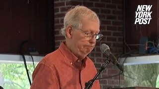 Mitch McConnell drowned out by chants of ‘retire’ during speech [upl. by Jilleen]