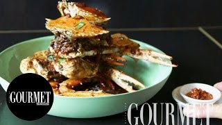 Kylie Kwong stirfried blue swimmer crab recipe  Gourmet Traveller [upl. by Inuat469]