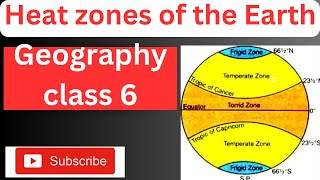 Heat Zones of the Earth  Geography Class 6 [upl. by Kermy]