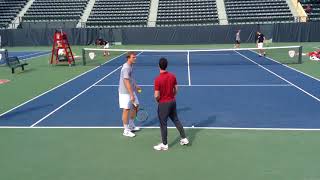 Stanford Mens Tennis PreMatch Warmup 2418 [upl. by Osbourne]