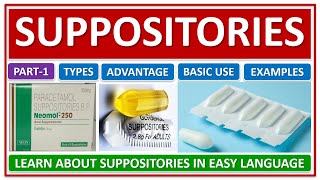 SUPPOSITORIES PART1 TYPES EXAMPLES ADVANTAGE DISADVANTAGES OF SUPPOSITORIES LEARN IN EASY WAY [upl. by Chee400]