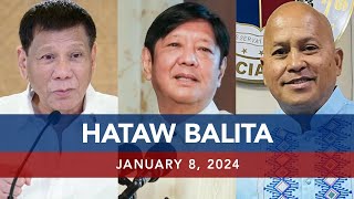 UNTV HATAW BALITA  January 8 2024 [upl. by Fitzpatrick]