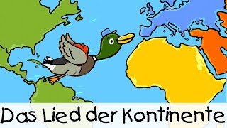 💡 Das Lied der Kontinente  Kinderlieder zum Lernen [upl. by Nekcarb]