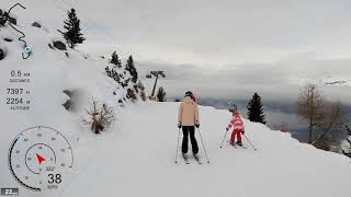 5K Skiing Vercorin Top to Mid Station Val dAnniviers Valais Switzerland GoPro HERO9 [upl. by Isak]