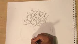 Draw a dead tree with V [upl. by Netsriik]