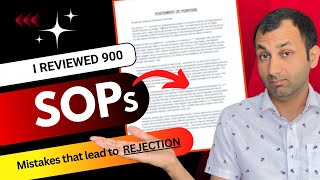 SOP mistakes that lead to straight REJECTION  MS and PhD applicants MUST know these [upl. by Richter]