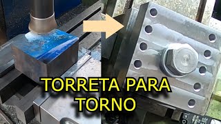 fabricación de torreta para torno CNC turret manufacturing for cnc lathe [upl. by Eustis236]