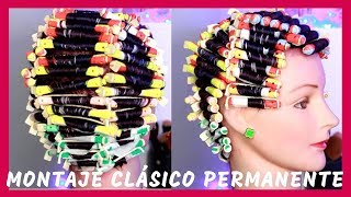 MONTAJE CLÁSICO DE PERMANENTE EN PELO CORTO 🎀 sandranewlook [upl. by Lock]