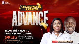 ADVANCE 12NOON 14 DAYS FASTING AND PRAYER  WEEK OF THE LORD IS MY STRENGTH  18TH NOV 2024 [upl. by Rehpretsirhc581]