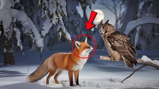 AN UNLİKELY BOND THE FOX AND THE OWL’S MİDNİGHT SECRET REVEALED [upl. by Sinned]