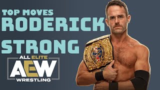 Roderick Strong Top Moves Signatures amp Finisher  Moveset Lab [upl. by Jodi]