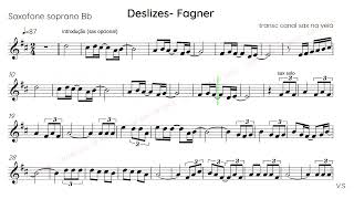 Deslizes  Fagner Ritmo xote  Sax Soprano Bb [upl. by Enillebyam]