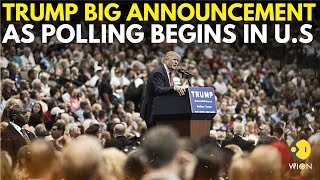 US Elections 2024 Latest News LIVE Trump BIG Announcement As Final Polling Begins  Harris  Trump [upl. by Mohandas256]