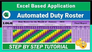 163How to Create an Automatic Shift Schedule in Excel  StepbyStep Duty Roster Tutorial [upl. by Adnimra706]