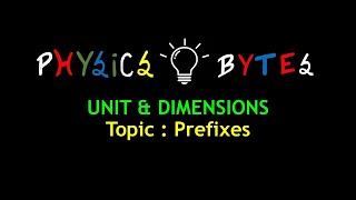 Prefixes used in PHYSICS  UNIT amp MEASUREMENTS  NCERT  JEE  NEET [upl. by Iblok723]