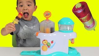 Making Icy Pop Fruity Hoops Factory Fun DIY Yummy Kids Popsicle Maker CKN [upl. by Elbas265]