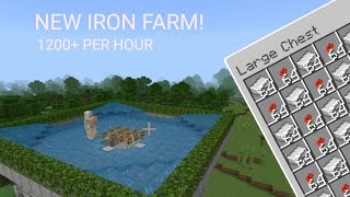 New Minecraft Iron Farm 121 bedrock and Java [upl. by Alemat]