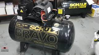 Compressor CSL 15 BR 100 Litros Schulz Bravo Funcionamento e Teste [upl. by Leidgam]