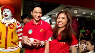 Alden Richards and Maine Mendoza At National Breakfast Day BTS [upl. by Eidua]