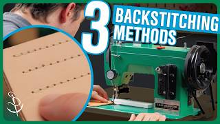 Backstitching Leather on a Sewing Machine Made Easy [upl. by Esinet]