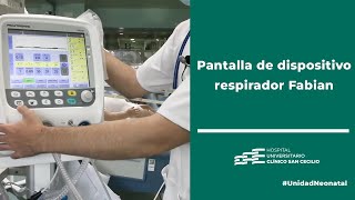 Pantalla de dispositivo respirador Fabian  Unidad Neonatal Clínico San Cecilio de Granada [upl. by Aicilet]