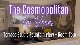 The Cosmopolitan Of Las Vegas  Terrace Studio Fountain View Room 53rd floor [upl. by Ydasahc]