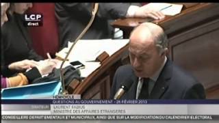 Otages au Nigéria  Déclaration de Laurent Fabius à lAssemblée Nationale 26022013 [upl. by Crowns]