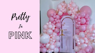 How To SAIL BOARD BACKDROP2 SHADES OF PINK BALLOON DECORBUTTERFLY THEME [upl. by Sherrard]