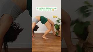 Front Walkover went terribly wrong 🥹😭 frontwalkover gymnast training [upl. by Anits]