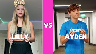 Lilly Ketchman Vs Ayden Mekus TikTok Dances Compilation [upl. by Duomham48]