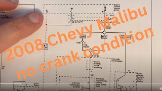 How to diagnose a 2008 Chevy Malibu no crank condition nocrank wiringdiagram [upl. by Harragan142]