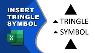 How to insert a triangle symbol in Excel  Type ∆ in Excel [upl. by Glennis537]