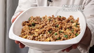 Simple and easy pork fried rice  so flavorful and delicious [upl. by Adnwahs]