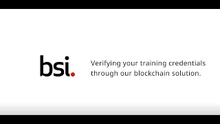 BSI Training Certificates [upl. by Naus870]