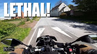 Loose Chippings Danger to motorcycle riders Testing DJI Action 4 with DJI Mic 2 on a Yamaha MT10 [upl. by Dorca]