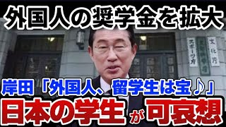 【岸田文雄】また、やってる…。日本の学生は放置！外国人優遇で移民社会への足場固めか…。 [upl. by Aicemat]