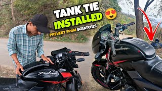 Tank Tie Installation On Pulsar 150 🥰 Prevent From Scratches ✅ [upl. by Kiah]