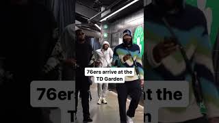 Philadelphia 76ers Arrive at TD Garden [upl. by Sprage]