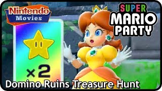 Super Mario Party  Domino Ruins Treasure Hunt 4 Players 20 Turns [upl. by Assilam]