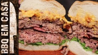 RECEITA DE DOUBLE CHEDDAR BACON BURGER HAMBURGUER DUPLO [upl. by Cutcheon]