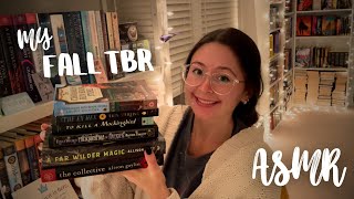 ASMR My Fall TBR🍂📚💤 whispers long nail tapping amp cozy book recs [upl. by Us]