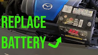 How to EASILY Replace the Battery  Mazda 3 20102013 [upl. by Ayalat]