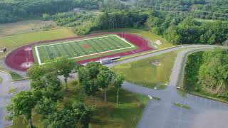 Uxbridge MA High School aerial view [upl. by Aivalf]