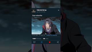 itchi uchiha 🥹  narutoshippuden trendingshorts neesingamdhan itachi sasuke anime shorts [upl. by Aenat]