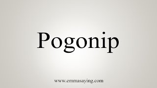 How To Say Pogonip [upl. by Pascia]