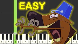 Zig amp Sharko Theme Song EASY Piano Tutorial [upl. by Aterg]